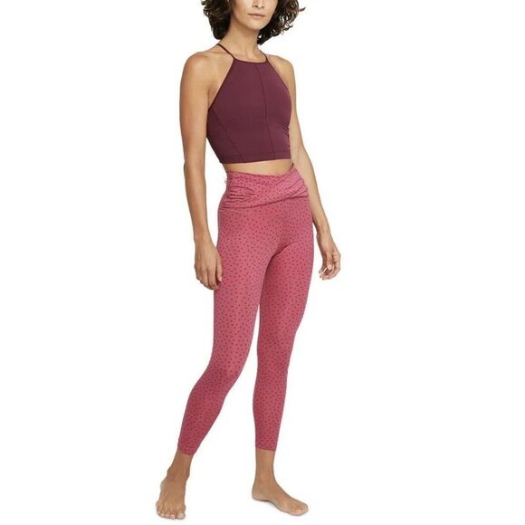 Nike Yoga Women's High Rise 7/8 Leggings CZ9144 Size Small Polka Dot $70 - Picture 3 of 10